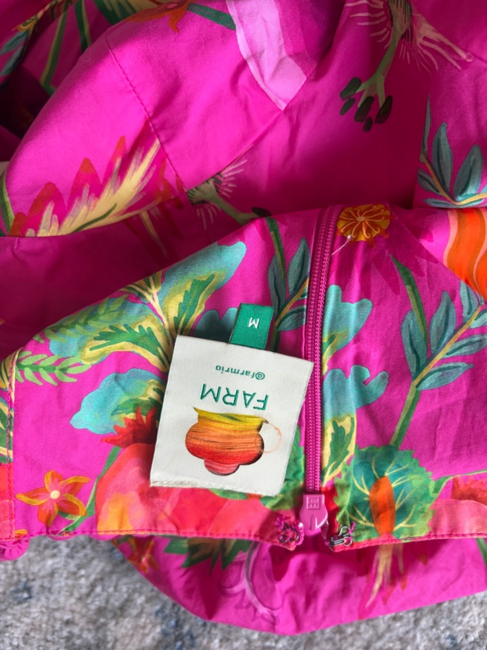 Farm Rio fruit Garden Midi Dress Size M - Picture 6 of 6